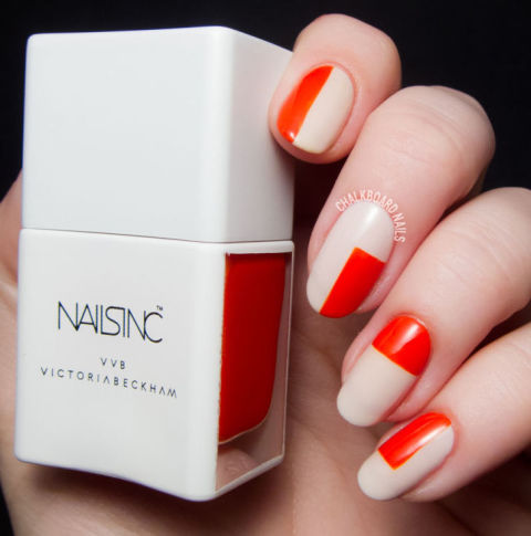 orange-and-white-nails