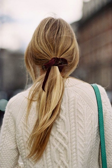ribbon+ponytail